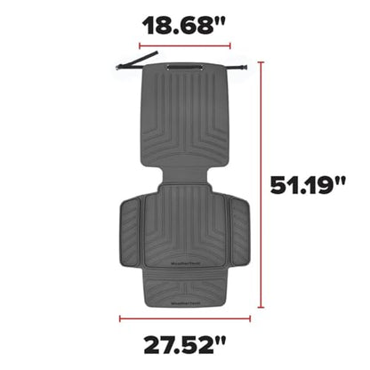 Child Car Seat Protector with Back Black