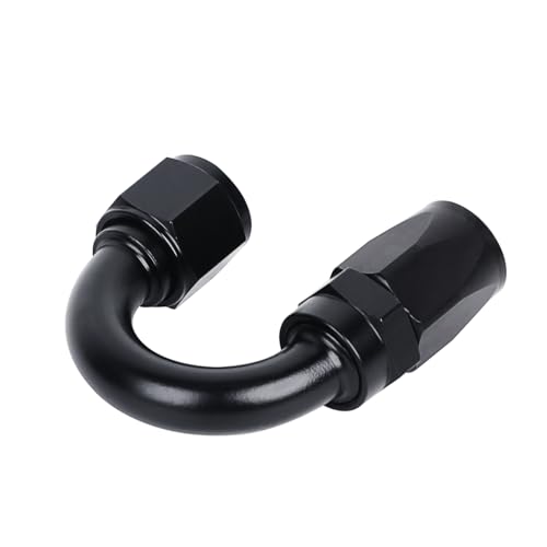 Swivel 10AN Fitting 180 Degree For CPE Braided Hose End Black 2Pcs (2 Count)
