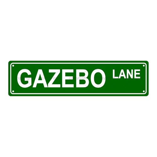 GAZEBO LANE SPACE Metal Tin Street Sign Bar Cafe Garage Cave Home Room Wall Bathroom Farmhouse Garden Porch Patio Decor