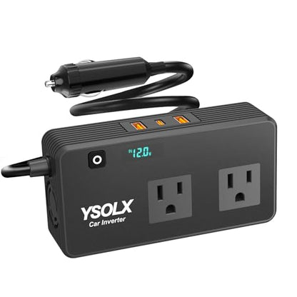 300W Car Inverter Power Outlet Dual AC Car Plug Adapter Outlet