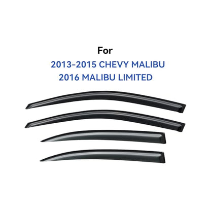 Window Visors Rain Guards for 2013 2014 2015 13 14 15 Chevy Malibu (4 Count)