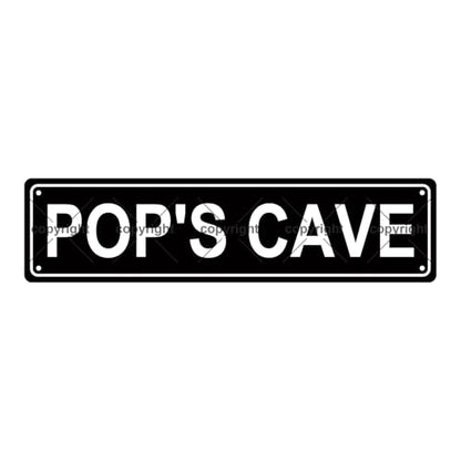 POP'S CAVE SPACE Metal Tin Street Sign Bar Cafe Garage Cave Home Room Wall Bathroom Farmhouse Garden Porch Patio Decor