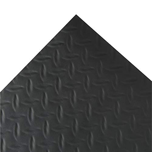 BLT G Floor Diamond Garage Floor Mat 75 Mil 7.5' x 17' Midnight Black