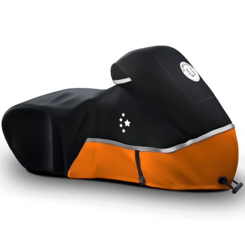 Motorcycle Cover 420D Heavy Duty All Season Universal Weather Waterproof Outdoor Protection 96" XXL Vehicle Cover