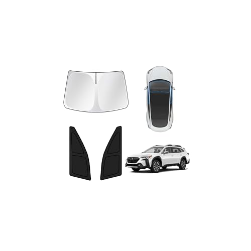 Windshield Sun Shade for Outback 2020 2021 2022 2023 2024 2025 Car Window Shades Thicken UV Block and Blackout Privacy Foldable Sunshades 3PCS Accessories Keep Cool Sun Visor Covers (3 Count)