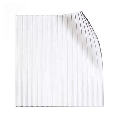 Garage Flooring 7'6" x 17' Clear Ribbed Channel Vinyl Protector Mat