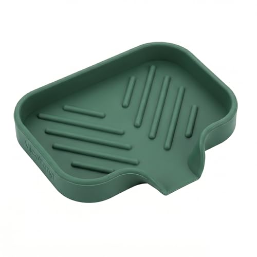 Silicone Soap Dish with Drain Spout