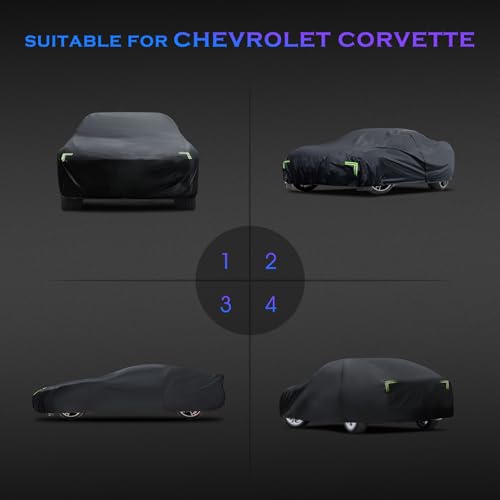 Car Cover Custom Fit for Chevrolet Corvette C4 C5 C6 C7 C8 1980