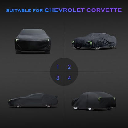 Car Cover Custom Fit for Chevrolet Corvette C4 C5 C6 C7 C8 1980