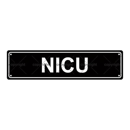 NICU NEONATAL INTENSIVE CARE UNIT SPACE Metal Tin Street Sign Bar Cafe Garage Cave Home Room Wall Bathroom Farmhouse Garden Porch Patio Decor