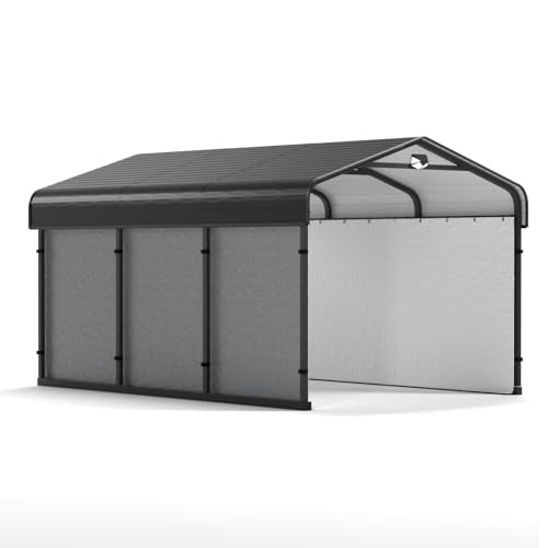 10x15 Heavy Duty Metal Carport Canopy