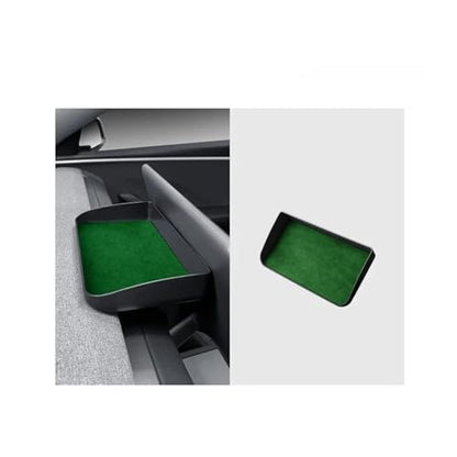 Dashboard Storage Box Central Control Suede Instrument Storage Compatible For Tesla Model 3 Highland 2024 Modification Interior Accessories