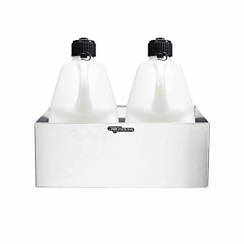 430 Double Aluminum Utility Fuel Jug Holder Rack Fits Two 5 Gallon Gas Containers