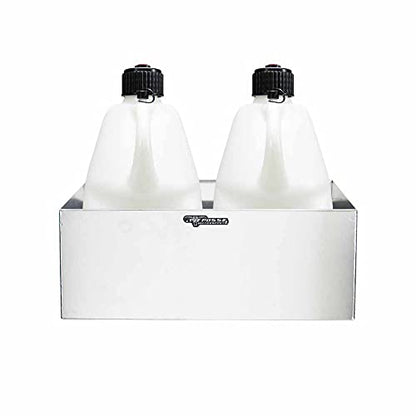 430 Double Aluminum Utility Fuel Jug Holder Rack Fits Two 5 Gallon Gas Containers