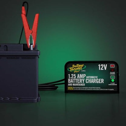 Plus 12V 1.25 AMP Car & Motorcycle Battery Charger and Maintainer