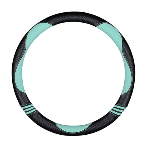 Car Steering Wheel Covers for Women Padded Carbon Fiber PU Leather Cute Auto Interior Accessories for Vehicle