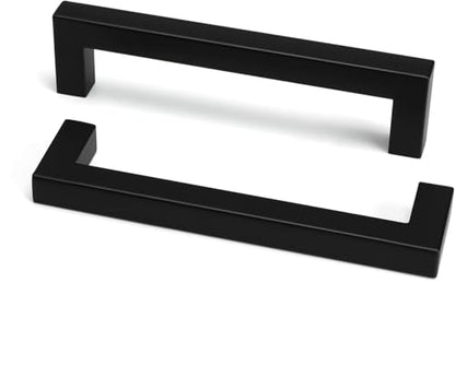 200 Pack 5 Inch Matte Black Cabinet Handles Kitchen Drawer Pulls (200 Count)