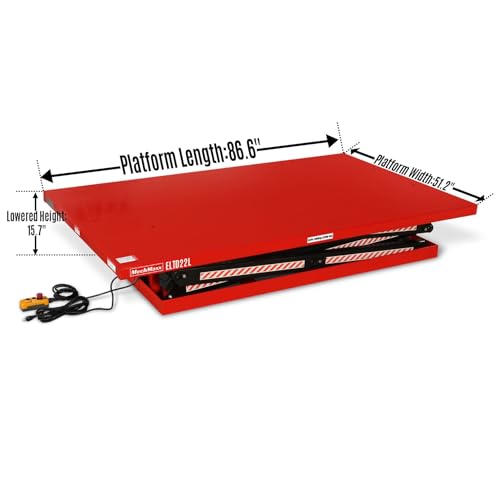 2200 lbs Capacity Stationary Powered Hydraulic Double Scissor Lift Table