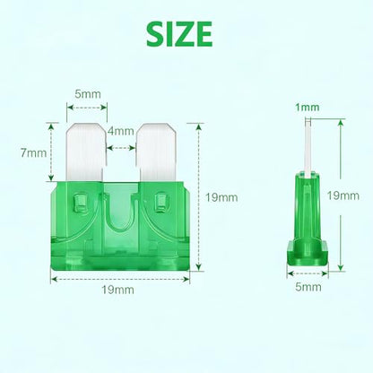 80Pcs) 30 Amp Standard Fuse, 30A Car Blade Fuses for Car/RV/Truck/SUV/Motorcycle/Boat (80 Count)