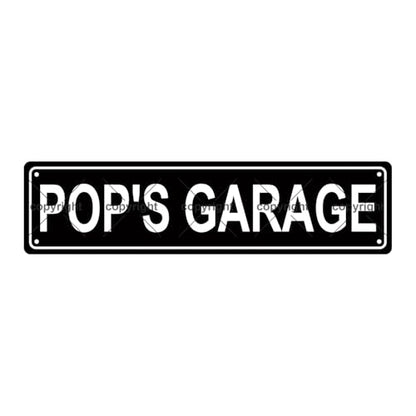 POP'S GARAGE SPACE Metal Tin Street Sign Bar Cafe Garage Cave Home Room Wall Bathroom Farmhouse Garden Porch Patio Decor