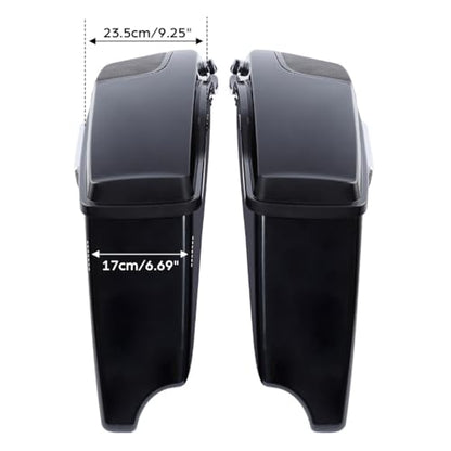 Motorcycle 4" Stretched Saddlebags Fit For Harley Touring 2014 (2 Count)