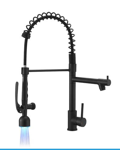 Black Kitchen Faucet with Pull Down Sprayer