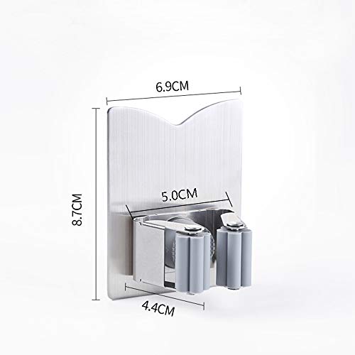Stainless Steel Mop Broom Holder Organizer (2 Count)