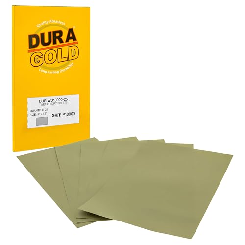 Premium 10000 Grit Wet or Dry Sandpaper Sheets (25 Count)