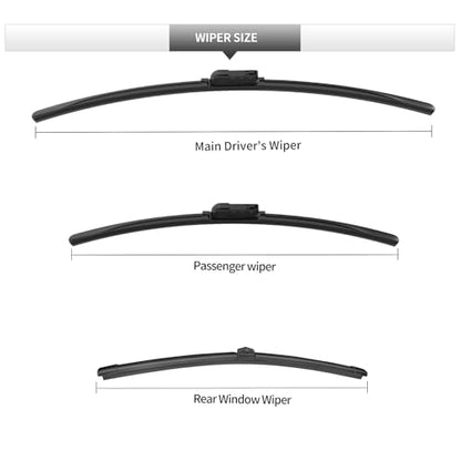 Front and Rear Windshield Wipers for BMW X1 2023