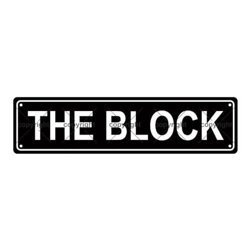 THE BLOCK SPACE Metal Tin Street Sign Bar Cafe Garage Cave Home Room Wall Bathroom Farmhouse Garden Porch Patio Decor