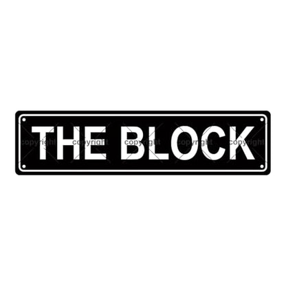 THE BLOCK SPACE Metal Tin Street Sign Bar Cafe Garage Cave Home Room Wall Bathroom Farmhouse Garden Porch Patio Decor