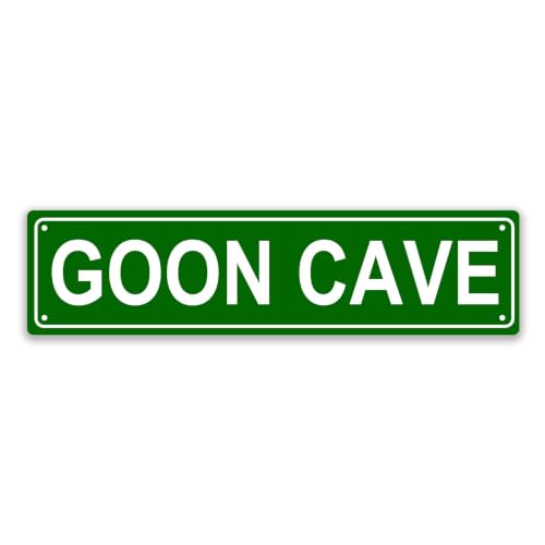GOON CAVE SPACE Metal Tin Street Sign Bar Cafe Garage Cave Home Room Wall Bathroom Farmhouse Garden Porch Patio Decor