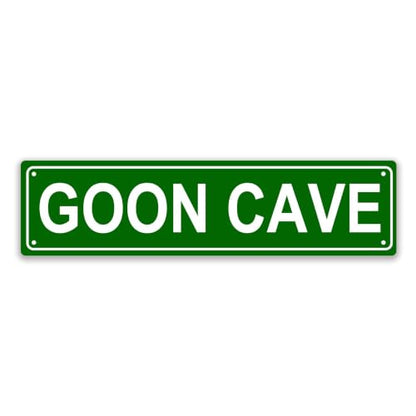 GOON CAVE SPACE Metal Tin Street Sign Bar Cafe Garage Cave Home Room Wall Bathroom Farmhouse Garden Porch Patio Decor