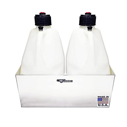 PP3344 Double Utility Fuel Jug Holder Storage Rack Shelf