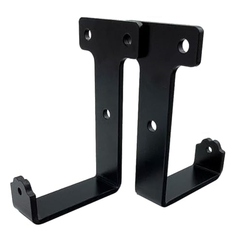 4 PCS black heavy duty metal flat j hooks for hanging 320 lbs (4 Count)