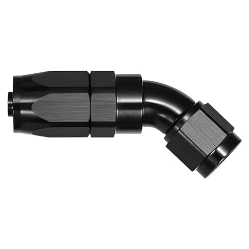 8AN 45 Degree One Piece Full Flow Hose End Fitting Swivel for CPE Braided Hose