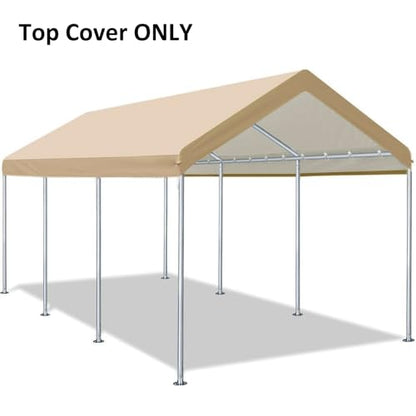 Carport Replacement Canopy Cover for Car Tent Top Garage Shelter Cover Tarp with Ball Bungees