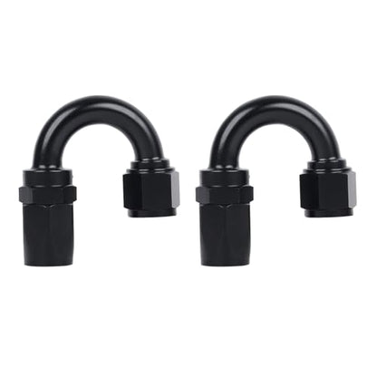 Swivel 10AN Fitting 180 Degree For CPE Braided Hose End Black 2Pcs (2 Count)