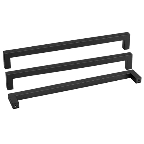 2 Pack 18 Inch Black Cabinet Handles Kitchen Drawer Pulls (2 Count)