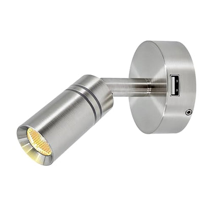 12V Interior LED RV Reading Lamp with 5V USB Port