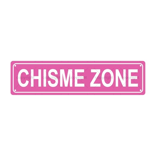 CHISME ZONE SPACE Metal Tin Street Sign Bar Cafe Garage Cave Home Room Wall Bathroom Farmhouse Garden Porch Patio Decor