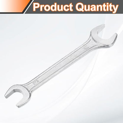 Double Open End Wrench 13mm x 14mm Metric 15 Degree Offset Angle Small Flat Head Wrench Galvanizing Open Ended Spanner for Automotive Repair Furniture Assembly