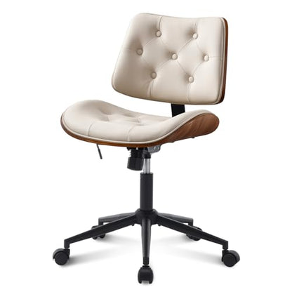 Armless Home Office Chair in Button Style