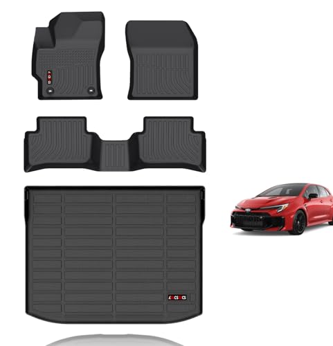 Floor Mats & Cargo Liner for 2026 2025 2024 2023 Toyota GR Corolla All Weather Car Mats Trunk Mat Toyota GR Corolla Floor Mats Accessories Black