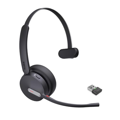 BH70 Mono Bluetooth Teams Headset with AI Mic for Work from Home PC