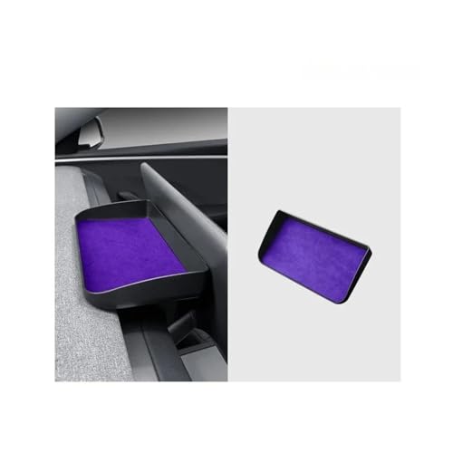 Dashboard Storage Box Central Control Suede Instrument Storage Compatible For Tesla Model 3 Highland 2024 Modification Interior Accessories