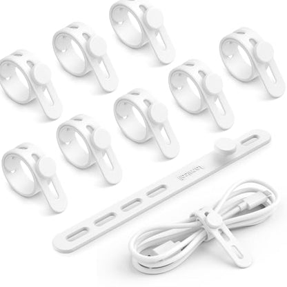 10 Pack Silicone Cable Ties Cord Organizer (10 Count)