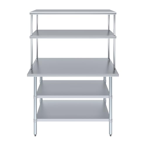 Stainless Steel Work Table with 2 Shelves