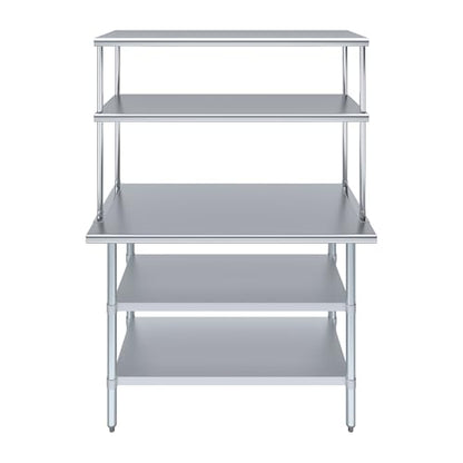 Stainless Steel Work Table with 2 Shelves