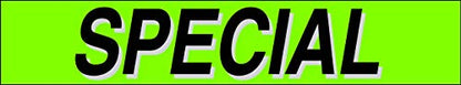 Ez line Vinyl Windshield Stickers 3 Dozen 15 Inch Chartreuse Slogan Dealership Pro Pack for Car Lots (36 Count)